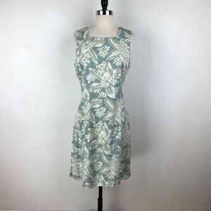 Vintage Womens Van Heusen Dress Size 12 Hawaiian Rayon Sleeveless Knee Length